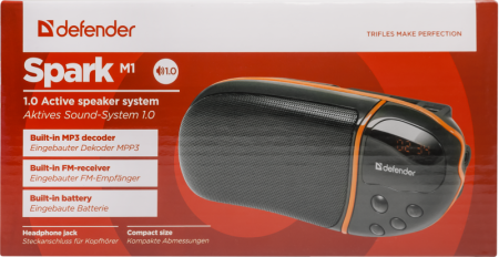 Мини-колонка DEFENDER, 1.0, Spark M1 (PC) 