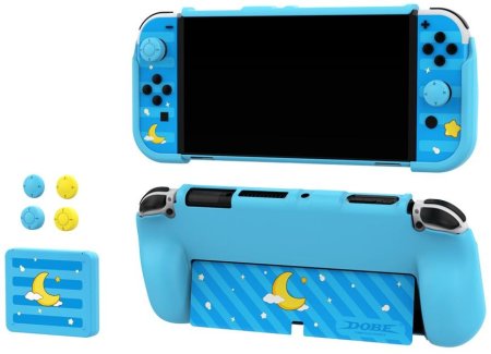 Набор аксессуаров Protection Kit DOBE (iTNS-2120) Голубой (Light Blue) (Switch OLED)
