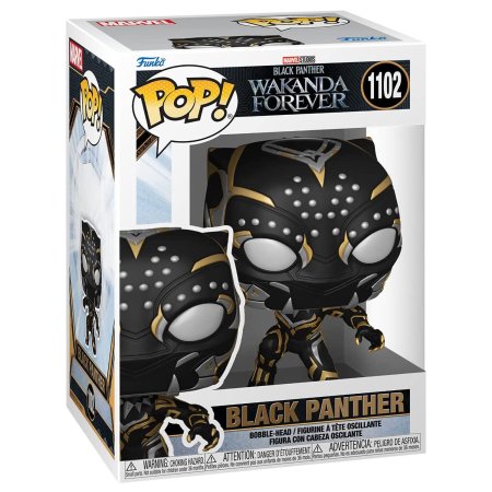 фигурки Фигурка Funko POP! Bobble: Черная Пантера (Black Panther) Марвел: Чёрная Пантера - Ваканда навеки (Marvel: Black Panther Wakanda Forever) ((1102) 66718) 9,5 см