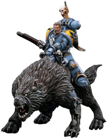 Набор из двух фигурок JoyToy: Кавалерия Громовых Волков Фроде 1:18 (Thunderwolf Cavalry Frode 1:18) Вархаммер 40K Космические Волки (Warhammer 40K Space Wolves) (JT3099) 33 см