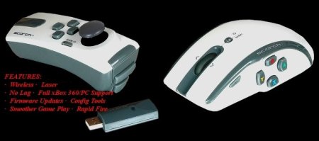 Геймпад-мышка беспроводная Scorch Laser Mouse (Xbox 360) 
