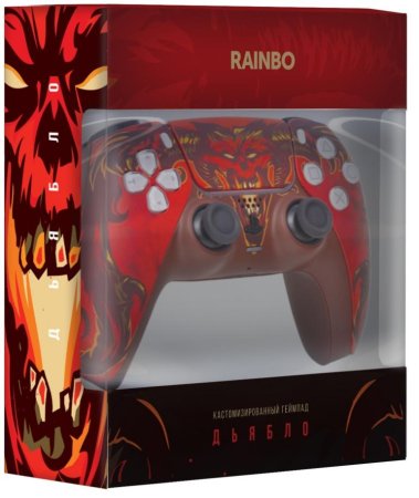 Геймпад беспроводной (кастомизированный) Sony DualSense Wireless Controller (Дьябло) Оригинал RAINBO (PS5)
