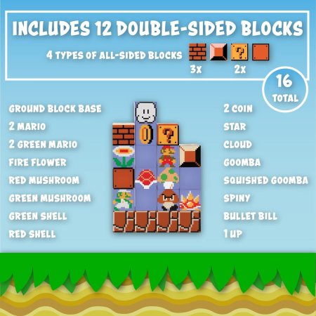   Paladone: 16   (16 Light-Up Blocks)   (Super Mario Bros.) (PP8025NN-26406) 25  