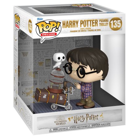 фигурки Фигурка Funko POP! Deluxe: Гарри Поттер толкая тележку (Harry Potter Pushing Trolley) Юбилей Гарри Поттера (Harry Potter Anniversary) ((135) 57360) 20 см