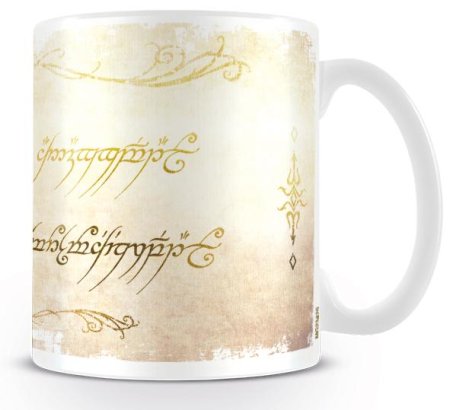 Кружка для кофе Pyramid: Надпись на кольце (Ring Inscription) Властелин колец (The Lord of the Rings) (Coffee Mugs MG23425) 315 мл