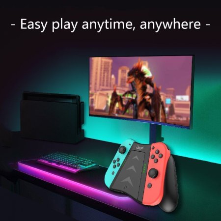 Подзаряжающий держатель для контроллеров Joy-Con + хранение картриджей iPega (PG-SW060B) (Switch)