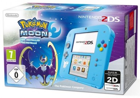  Nintendo 2DS (Blue) + Pokemon Moon Nintendo 3DS