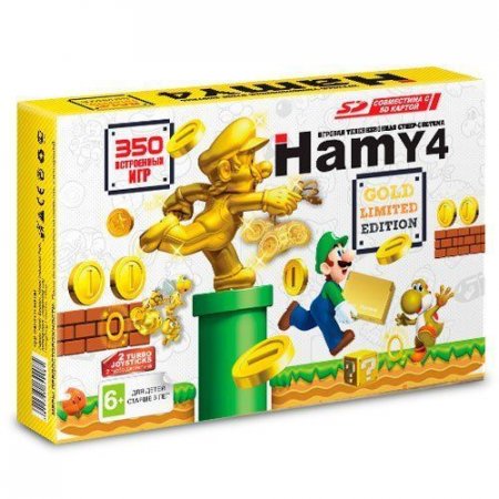   8 bit + 16 bit Hamy 4 (350  1) Mario Gold Limited Edition + 350   + 2  + USB  ()