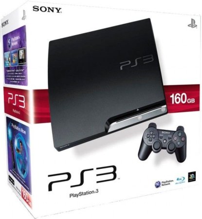 Игровая приставка Sony PlayStation 3 Slim (160 Gb) Black (чёрная)