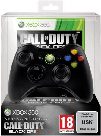   Microsoft Wireless Controller  Xbox 360 (Black)   + Call of Duty 9: Black Ops 2 (II)   (Xbox 360)