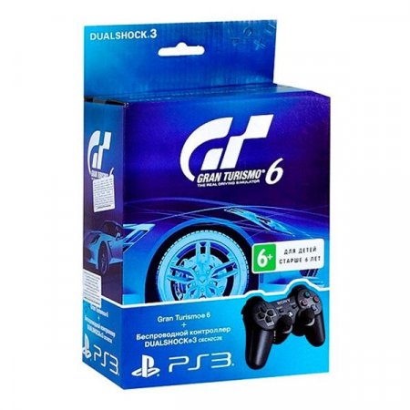  Sony DualShock 3 Black () + Gran Turismo 6 (PS3) 