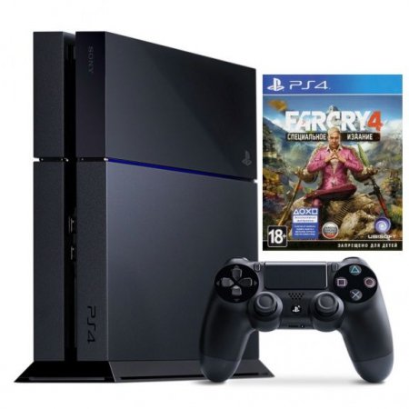   Sony PlayStation 4 500Gb Rus  + Far Cry 4   