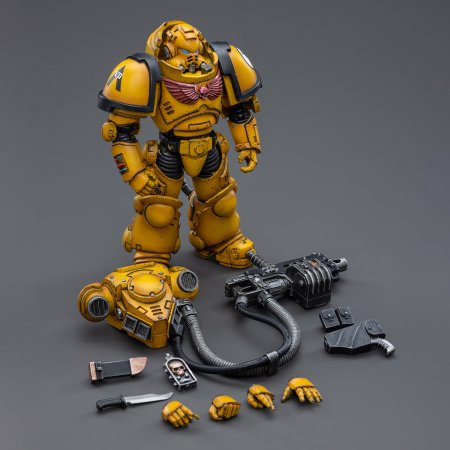 Фигурка JoyToy: Тяжелые Заступники Полад Лайкалрад 01 1:18 (Heavy Intercessors Polad Lycalrad 01 1:18) Вархаммер 40K Имперские Кулаки (Warhammer 40K Imperial Fists) (JT3433) 13 см Персонажи игр