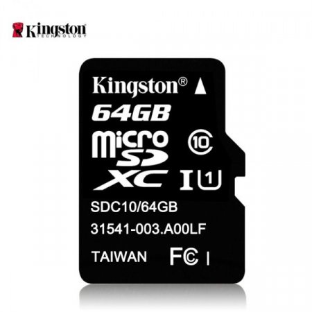 MicroSD   64GB Kingston Class 10 UHS-I U3 R/W 90/80 MB/s   (PC) 
