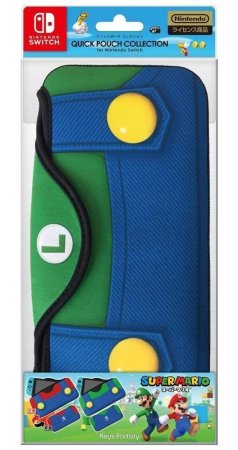 Чехол-сумка для хранения и перевозки Quick Pouch Collection «Luigi» (Синий/Зеленый) (Switch)
