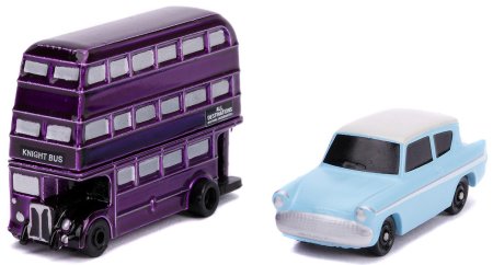 Набор из двух машинок Jada Toys Hollywood Rides: Форд Англия 1959 (1959 Ford Anglia (31620)) + Ночной Рыцарь (Knight Bus (31719)) Гарри Поттер (Harry Potter) (31615) 4 см