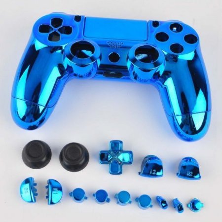   +  PS4 Shell Case for Controllers Chrome Blue  DualShock 4 - (PS4) 