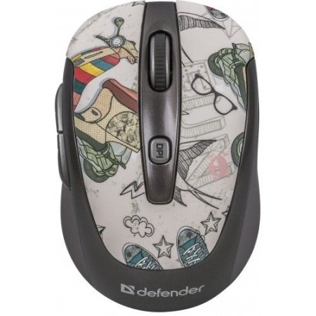 Мышь беспрводная DEFENDER To-GO MS-575 Nano, ночная орхидея (PC) 