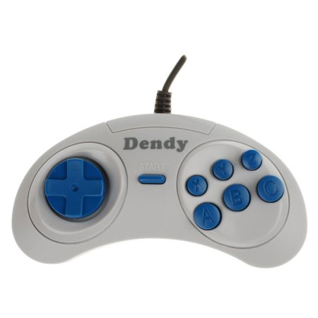 Геймпад проводной 8 bit Dendy форма Sega 9 Pin (04-JS) Серый 2 шт (8 bit) для 8 bit, Денди (Dendy)