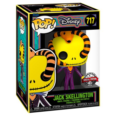 фигурки Фигурка Funko POP! Disney: Джек Скеллингтон (Змеиная Голова) (Ультрафиолет) (Jack Skellington (Snake Head) (Black Light) (Exc)) Кошмар перед Рождеством (The Nightmare Before Christmas) (64964) 9,5 см