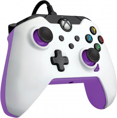   Controller Wired PDP White Purple (012-WPR) (Xbox One/Series X/S/PC) 