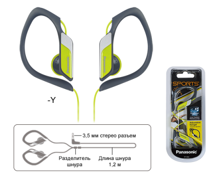 Гарнитура Panasonic RP-HS34E-W, белая (PC) 