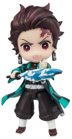 Фигурка BANDAI Figuarts Mini: Танджиро Камадо Водное Дыхание (Tanjiro Kamado Water Breathing) Клинок, Рассекающий Демонов: Кимэцу-но Яиба (Demon Slayer: Kimetsu no Yaiba) (4573102621269) 9 см