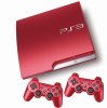 Игровая приставка Sony PlayStation 3 Slim (320 Gb) Rus Red (красная) + 2 Беспроводных контроллера DualShock 3
