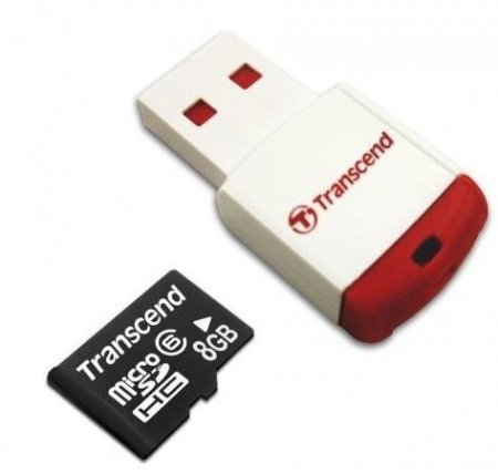 MicroSD   8GB Transcend Class 10 + USB Reader (PC) 