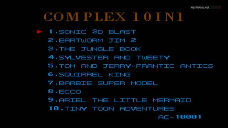   10  1 AC-10001 Sonic 3D Blast/Earthworm Jim 2/Jungle Book/Sylvester and Tweety   (16 bit) 