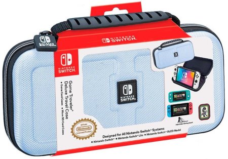 Чехол-сумка NACON BigBen Deluxe Travel Case (NNS30PB) (Pastel Blue) Пастельно-Голубой (Switch)