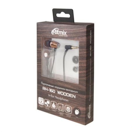 Наушники RITMIX RH-160 Wooden (PC) 