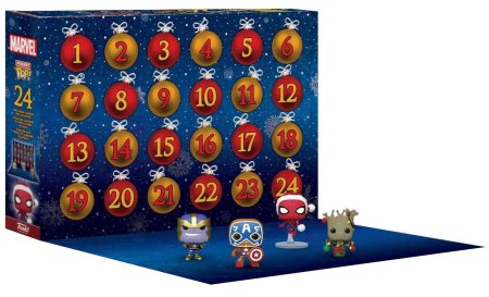 Набор подарочный Funko Advent Calendar: 24 Фигурки (24 Figures) Марвел Праздники 2022 (Marvel Holiday 2022) (62093) 4,5 см