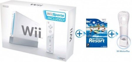     Nintendo Wii Rus +  Wii Sports Resort (12 ) + Wii motion Plus Nintendo Wii