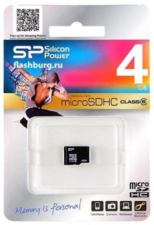 MicroSD   4GB Silicon Power Class 6   (PC) 