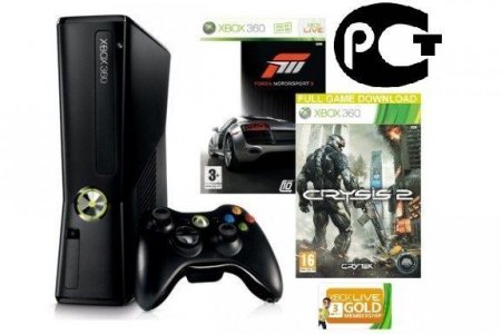     Microsoft Xbox 360 Slim 250Gb Rus +  Crysis 2 +  Forza Motorsport 3 