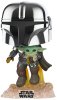 Фигурка Funko POP! Bobble: Мандалорец с Малышом (Mandalorian with Pin (Exc)) Звездные Войны (Star Wars ATG) (55496) 9,5 см