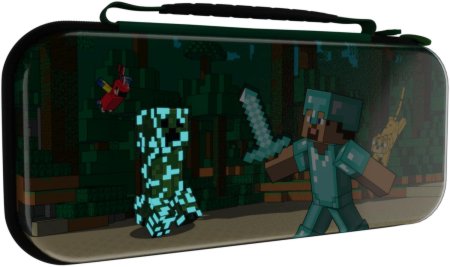 Сумка для аксессуаров и консоли PDP REALMz Travel Case Plus Minecraft (Forest Battle) (073268) (Slim Size) (Switch/OLED/Lite)