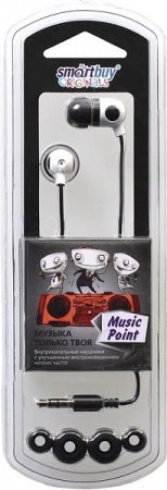 Наушники SmartBuy SBE-2510 Music Point, чёрные/белые (PC) 