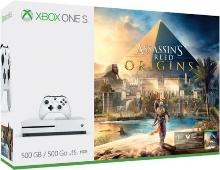   Microsoft Xbox One S 500Gb Rus  + Assassin's Creed:  (Origins)   