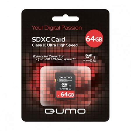 SDXC   64Gb Qumo Class 10 (PC) 