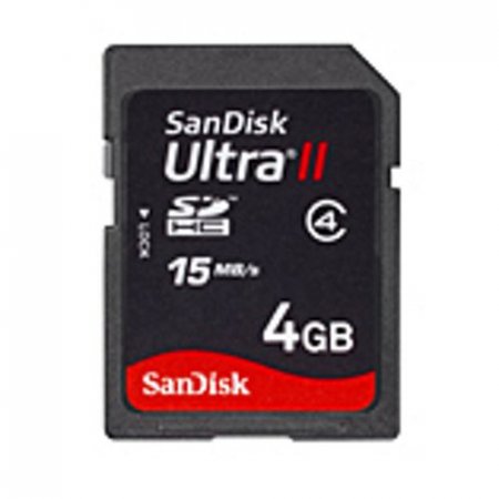 SDHC   4GB SanDisk Class 4 100x 15Mb/s (PC) 