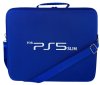 Сумка для хранения и перевозки игровой приставки и геймпадов Sony PlayStation 5 Slim Синий (Blue) (PS5 Slim)