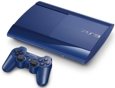 Игровая приставка Sony PlayStation 3 Super Slim (500 Gb) Rus Blue + Дополнительный контроллер синий Sony PS3