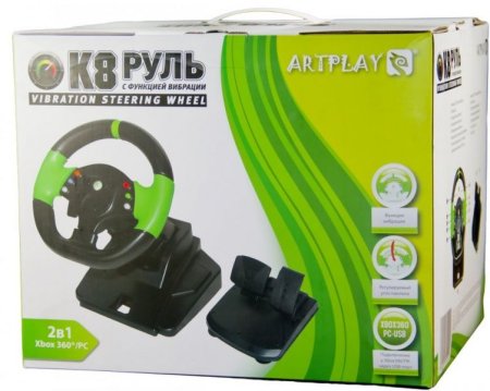 Руль K8 Vibration Steering Wheel (Xbox 360) 