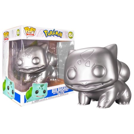 фигурки Фигурка Funko POP! Games: Бульбазавр Металлик (Bulbasaur (MT)) Покемон (Pokemon) ((454) 59874) 25 см