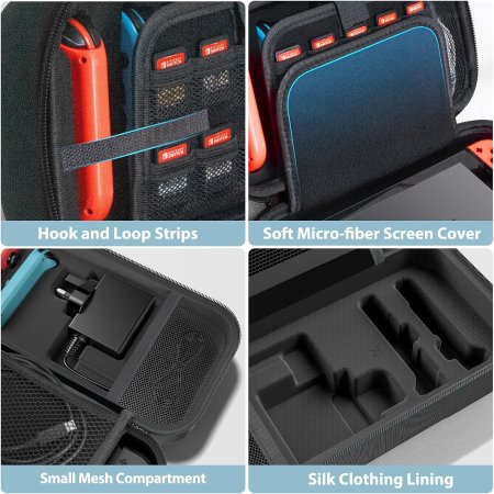 Сумка для аксессуаров и консоли OIVO Carry Case (IV-SW288) Черный (Black) (Switch OLED/Switch 2)