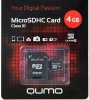 MicroSD Карта памяти 4GB Qumo Class 10 + SD адаптер (PC)