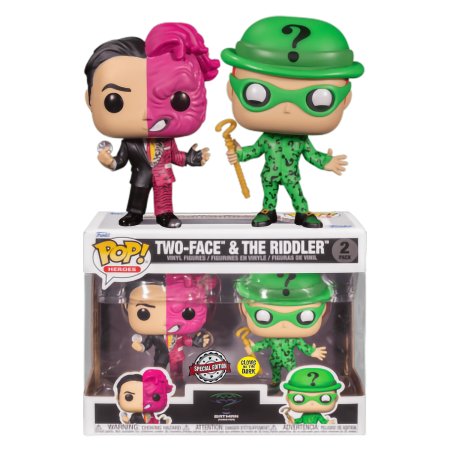 фигурки Набор из двух фигурок Funko POP! Heroes: Двуликий и Загадочник 1995 (TwoFace & Riddler (GW) (Exc)) ДиСи (DC) (62479) 9,5 см