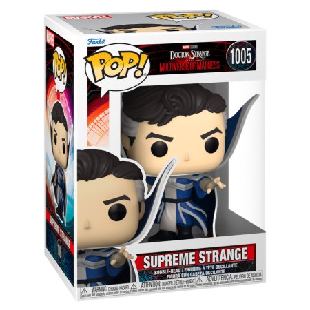 фигурки Фигурка Funko POP! Bobble: Верховный Стрэндж (Supreme Strange) Доктор Стрэндж: В мультивселенной безумия (Doctor Strange in the Multiverse of Madness) (60922) 9,5 см